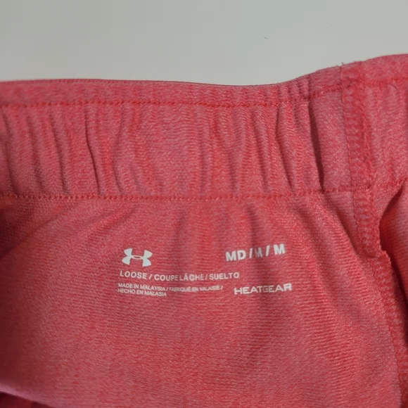 Under Armour Pink Athletic Shorts Lightweight Stretch - Picture 5 of 8